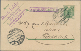 Österreich - Verwendung In Liechtenstein: 1907, Postablagestempel *MAUREN LIECHTENSTEIN* Auf 5 H. Be - Andere & Zonder Classificatie