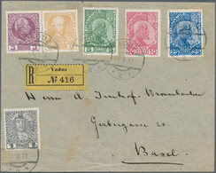Österreich - Verwendung In Liechtenstein: 1912,21.11., Mischfrankatur Österreich/Liechtenstein 1,3,6 - Sonstige & Ohne Zuordnung