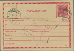 Österreich - Verwendung In Liechtenstein: 1919, Telegramm-Aufgabeschein (leichte Bugspur) Mit Einged - Autres & Non Classés