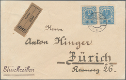 Österreich - Verwendung In Liechtenstein: 1920,14.8., 2 Kr. Wappen Im Waager. Paar, Selt. MeF Auf Po - Otros & Sin Clasificación