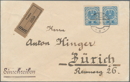 Österreich - Verwendung In Liechtenstein: 1920,14.8., 2 Kr. Wappen Im Waager. Paar, Selt. MeF Auf Po - Autres & Non Classés