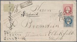 Österreich - Verwendung In Ungarn: 1871, 5 Kr Rot Franz-Josef Ganzsachenumschlag Mit Zfr. 10 Kr Blau - Andere & Zonder Classificatie