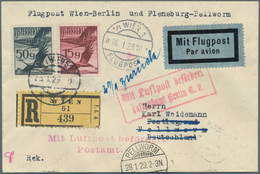 Österreich - Flugpost: 1929, R-Flugpostbrief Mit Frankatur 15 Gr. Und 50 Gr. Flugpost Ab "WIEN 26.I. - Sonstige & Ohne Zuordnung