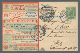 Österreich - Privatganzsachen: 1907, Zwei Verschiedene Anzeigen-GSK Zu 5 Heller Eine Gelaufen, Eine - Andere & Zonder Classificatie