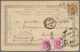 China: 1897, Tokyo Printing 4 C. Brown Tied Large Dollar "PEKING 10 APR 99" To Ppc "Peking Gate Yard - Other & Unclassified