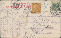 China - Incoming Mail: 1907, Denmark, 5 Oe. Tied "KJOBENHAVN 27.7.07" To Shanghai W. German Posts Ar - Altri & Non Classificati