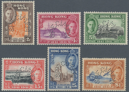 Hongkong: 1941, Centenary Of British Occupation Complete Set Of Six Perf. SPECIMEN, Mint Hinged, Sca - Altri & Non Classificati