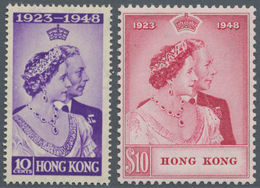 Hongkong: 1948, Silver Wedding Complete Set Of Two, Mint Hinged, SG. £ 275 - Andere & Zonder Classificatie