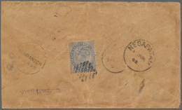 Malaiische Staaten - Selangor: 1892 Cover To India Franked On The Reverse With 5c Blue Straits Settl - Selangor