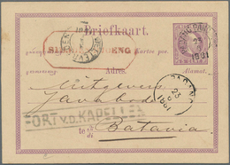 Niederländisch-Indien: 1881 SIDJOENDJOENG: Postal Stationery Card 5c. Light Violet Used From Sidjoen - Nederlands-Indië