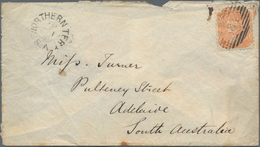 Südaustralien: 1872, Letter Franked With 2 DQV Orange Red With Numeral Cancellation "181" "NORTHERN - Covers & Documents