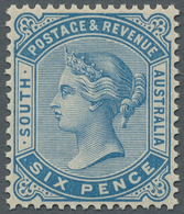 Südaustralien: 1899, Queen Victoria 6 Pence Blue Perf. 13 Tie Proof Without Watermark Unused, Nearly - Covers & Documents