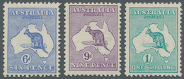 Australien: 1913, Känguruh-Ausgabe 1/2 Pence Bis 1 Shilling Mit Wasserzeichen 2 In Sehr Guter Ungebr - Nuovi