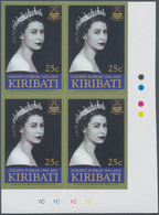 Kiribati (Gilbert-Inseln): 2002, Golden Jubilee Of QEII 25c. Block Of Four From Lower Right Corner W - Kiribati (1979-...)