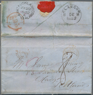 Neuseeland: 1852, Stampless Covers Written ONEHUNGA With "AUCKLAND-NEW-ZEALAND JY 29 1852 A" Postmar - Autres & Non Classés