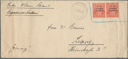 Neuguinea - N.W. Pacific Islands: 1923, Overprint Value 2 Pence Horizontal Pair On Fine Cover Posted - Papoea-Nieuw-Guinea