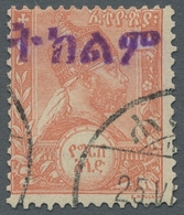 Äthiopien: 1903, "½ G. Malekathe Violet With Reverse Type Sequence", Used In Very Fine Condition, Ve - Etiopía