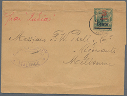 Mauritius: 1898/1902. Wrapper For Printed Matter 6c Green Overprinted 4 Cents In Black Indistinct Ca - Mauritius (...-1967)