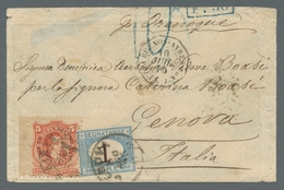 Argentinien: 1875, Rivadavia 5 Centavos From Left Margin On Overseas Pre-UPU-cover From Buenos Aires - Andere & Zonder Classificatie