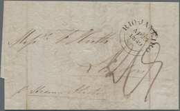 Brasilien - Vorphilatelie: 1849/1875-76: Four Stampless Transatlantic Letters To Europe, With 1849 L - Prephilately