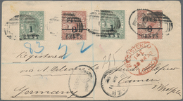 Britisch-Honduras: 1891, "1 C. On 1 P. And Five On 3 C. On 3 P. Overprints", Two Values Each On Regi - Brits-Honduras (...-1970)