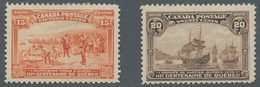 Canada: 1908, "300 Jahre Stadt Quebec" 5 Bis 20 Cent In Sehr Guter Ungebrauchter Erhaltung (7 Cent I - Altri & Non Classificati