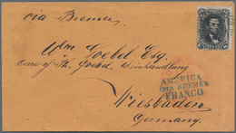 Vereinigte Staaten Von Amerika: 1867, Transatlantic Letter Fanked With 15 C. Lincoln Sent By BREMEN - Other & Unclassified