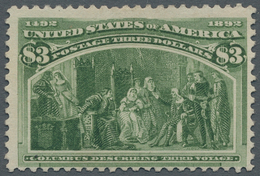 Vereinigte Staaten Von Amerika: 1893, "3 Dollar Columbus", Colorfresh Value Without Gum In Perfect C - Otros & Sin Clasificación