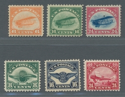Vereinigte Staaten Von Amerika: 1918-1923, Airmail Stamps, Both Sets Complete Mint, In VF Condition. - Andere & Zonder Classificatie