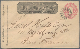 Vereinigte Staaten Von Amerika - Ganzsachen: 1869/1899, Four Different "Wells Fargo" Stationery Enve - Altri & Non Classificati