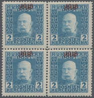 Bosnien Und Herzegowina (Österreich 1879/1918): 1918, 2h. Light Blue With Inverted Overprint, MNH Bl - Bosnië En Herzegovina