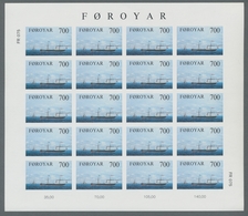 Dänemark - Färöer: 1983, "steamships Imperforated" Each As Mint Miniature Sheet Of 20 Values In Perf - Faroe Islands