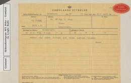 Dänemark - Grönland: 1951, Rare Skibs Radio Telegram Of The Station M / S Misko, Lyngbyradio From Co - Covers & Documents