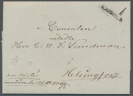 Finnland - Vorphilatelie: 1840, Pre-philatelic Letter From EKENÄS With Clear Cyrillic One-lined EKEH - ...-1845 Préphilatélie