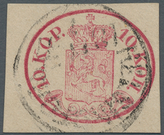 Finnland: 1856, "10 Kop. Karmin", In Fresh Colour With All Sides Full/wide Margins And Central HELSI - Gebruikt