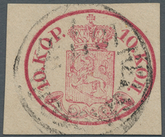 Finnland: 1856, "10 Kop. Karmin", In Fresh Colour With All Sides Full/wide Margins And Central HELSI - Gebraucht