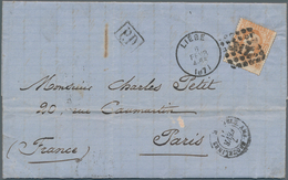 Frankreich - Ballonpost: 1871, BALLON MONTÉ: PARIS INCOMING MAIL FROM BELGIUM A FEW DAYS AFTER THE E - 1960-.... Storia Postale