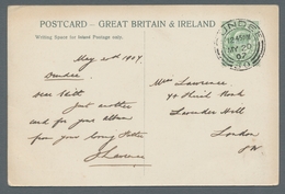 Großbritannien: 1907-1948, Small Lot Of Three Interesting Card/covers From The United Kingdom: 1907 - Cartas & Documentos