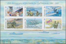Großbritannien - Guernsey: 2007, Miniature Sheet "25th Anniversary Of The Falkland War" In Original - Guernsey