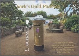 Großbritannien - Guernsey: 2013, Miniature Sheet "Sark's Gold Postbox" In Original Size, Perfect Min - Guernesey