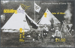 Großbritannien - Isle Of Man: 2007. IMPERFORATE Souvenir Sheet For The Issue "Centenary Of Scouting - Man (Eiland)