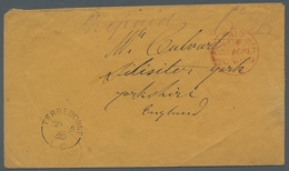 Großbritannien - Stempel: PAID LIVERPOOL COL.PACKED 1859, Scarce Red Postmark On Front Of A Cover Wi - Marcofilie