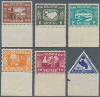 Island: 1930, 1000 Years State Parliament, Snow-white Luxury Set Of Unfolded Sheet Margin, Mint, M€7 - Andere & Zonder Classificatie
