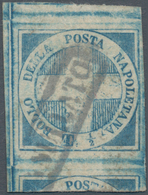 Italien - Altitalienische Staaten: Neapel: 1860: ½ T "Croce Di Savoia" Blue, Fresh Colour, In Specta - Napoli