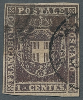 Italien - Altitalienische Staaten: Toscana: 1860, "1 C. Brownish Purple", In Fresh Color With All-ro - Tuscany