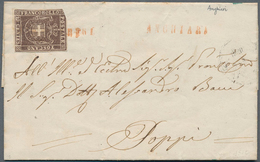 Italien - Altitalienische Staaten: Toscana: 1860, 10 C Brown, Upper Left Corner Cut, Else Even To Fu - Toscana