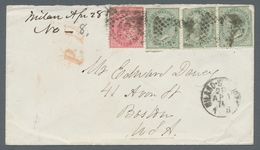 Italien: 1868-1874, Two Attractive Envelopes With Frankings Of The Issue King Victor Emanuel II, On - Zonder Classificatie
