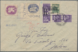Italien - Lokalausgaben 1944/45 - Coralit (Privatpost): 1945. Registered Letter, Franked With CORALI - Recapito Autorizzato