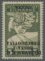 Jugoslawien: 1918, "5 H. Olive Green With Inverted Overprint", Mint Never Hinged, Superb, Expertised - Other & Unclassified