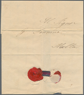 Malta - Vorphilatelie: 1845, Quarantine Camp, Entire Lettersheet Dated "Lazzaretto Di Malta 21 Maggi - Malta